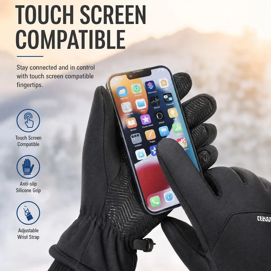 Running Gear In Winter - L ● Guantes de ciclismo con