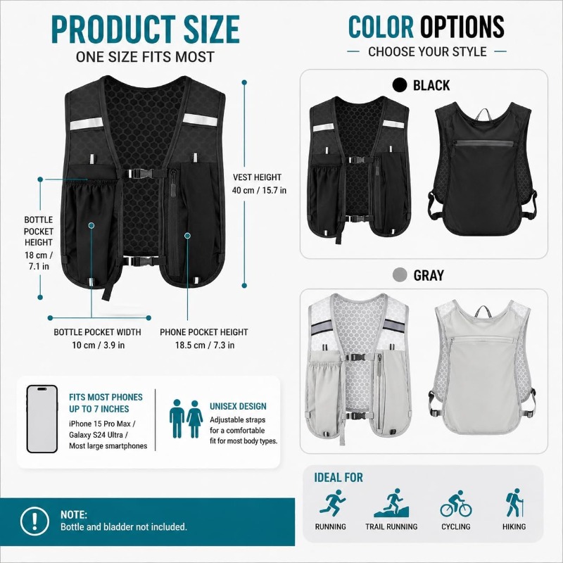 Chaleco Reflectante Ligero par - Running Gear Storage reseña y precio