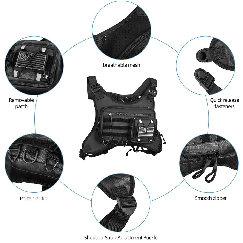 1 bolsa de pecho reflectante p - Running Gear Storage reseña y precio
