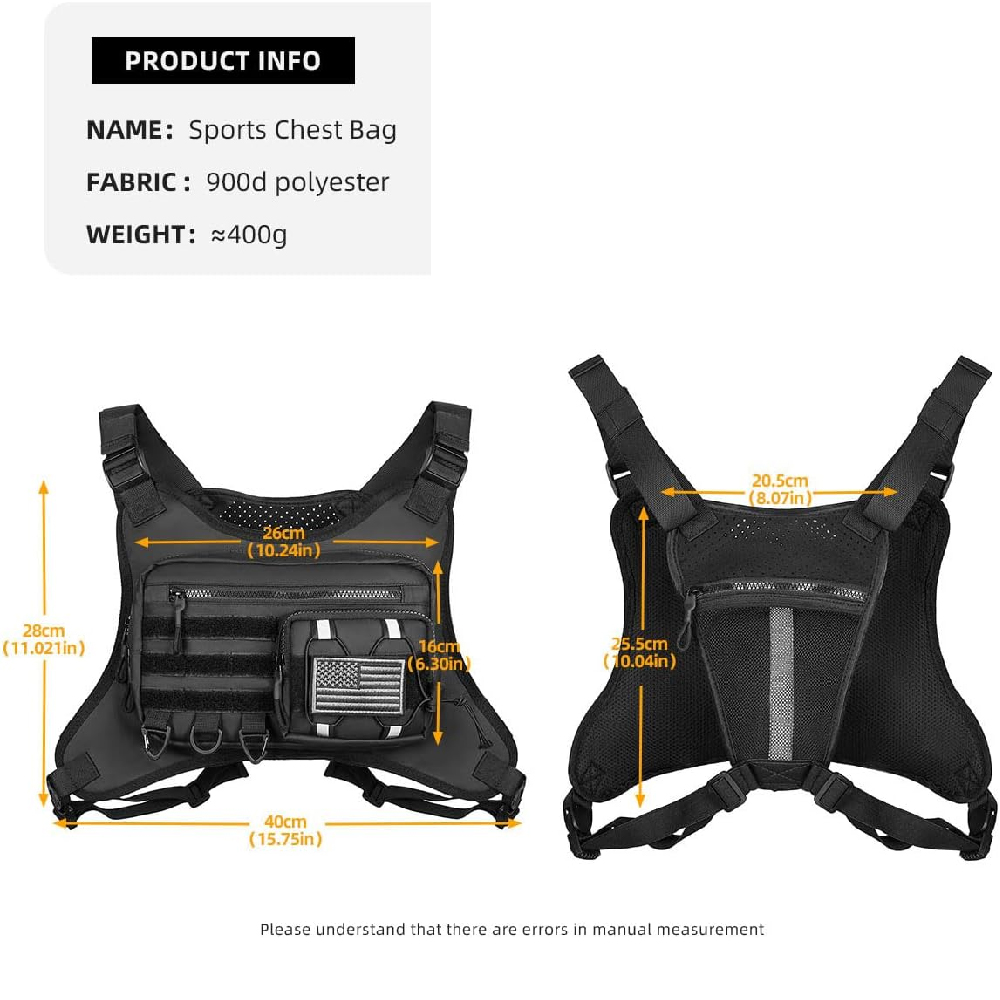 1 bolsa de pecho reflectante p - Running Gear Storage reseña y precio